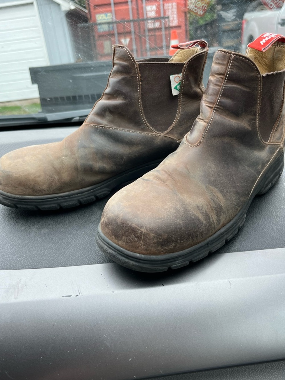 Mellow Walk Maddy Women's Composite Toe Pull On Work Boot Brown